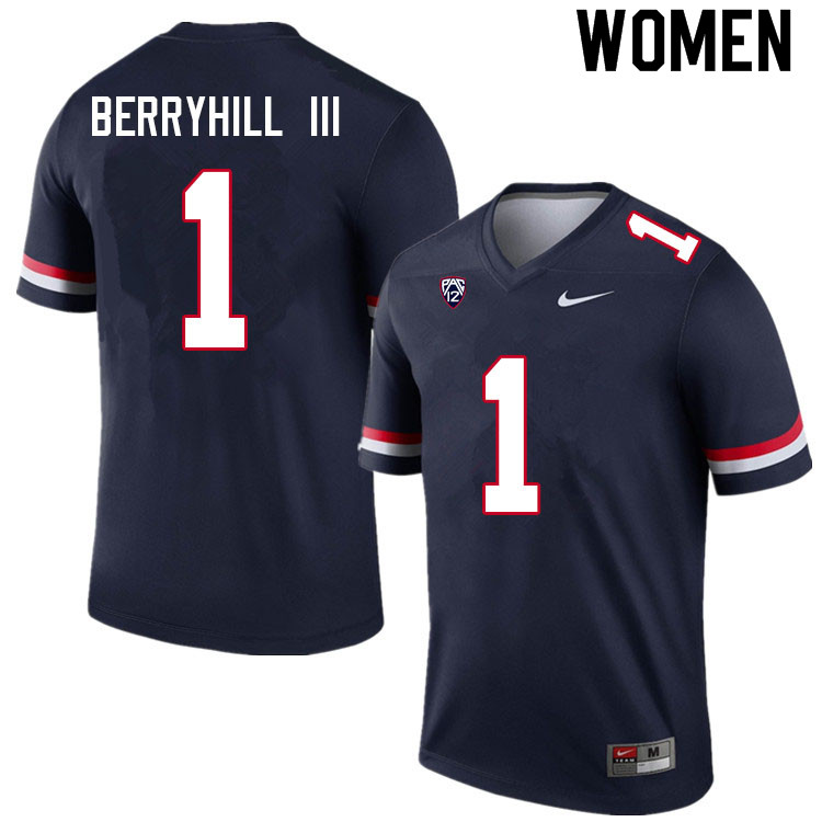 Women #1 Stanley Berryhill III Arizona Wildcats College Football Jerseys Sale-Navy